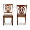 Baxton Studio Gervais Modern and Contemporary Transitional Walnut Brown Finished Wood 2-Piece Dining Chair Set 178-11383-Zoro - alternate 5